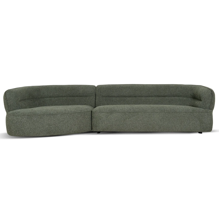 Left Chaise Sofa - Coral Dark Green - Image 4