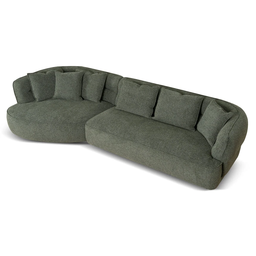 Left Chaise Sofa - Coral Dark Green - Image 5