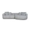 Right Chaise Sofa - Chrome Grey