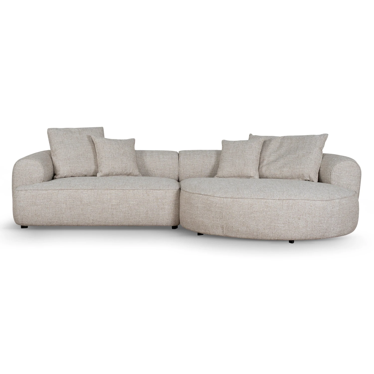 Left Chaise Sofa - Pale Beige 3 Left Chaise Sofa - Pale Beige - Image 3