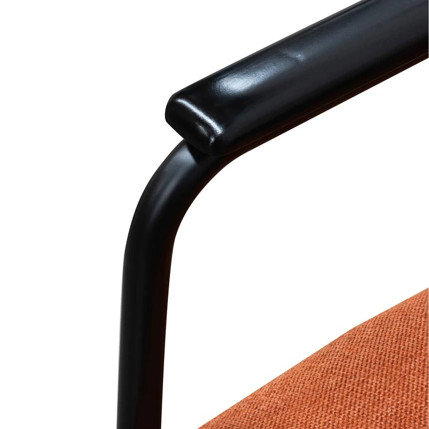 Fabric Armchair - Burnt Orange - Black Legs - Image 9