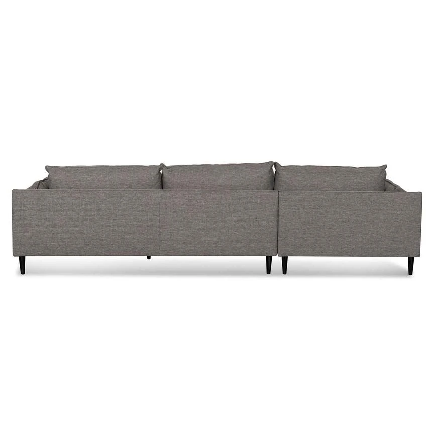 4 Seater Left Chaise Fabric Sofa - Graphite Grey - Image 4
