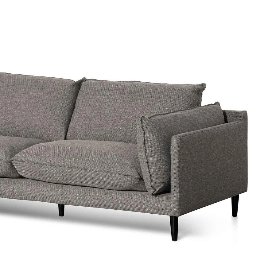 4 Seater Left Chaise Fabric Sofa - Graphite Grey - Image 6