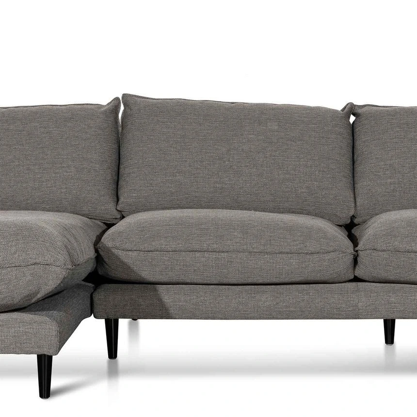 4 Seater Left Chaise Fabric Sofa - Graphite Grey - Image 8