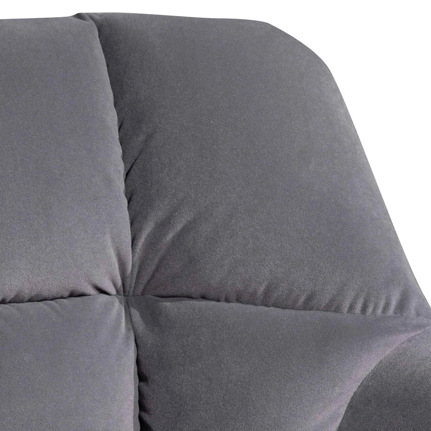 Visitor Chair - Dark Grey Velvet With Black Legs 7 Visitor Chair - Dark Grey Velvet With Black Legs - Image 7