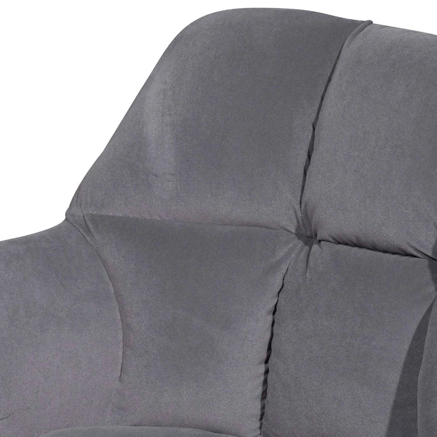 Visitor Chair - Dark Grey Velvet With Black Legs 8 Visitor Chair - Dark Grey Velvet With Black Legs - Image 8
