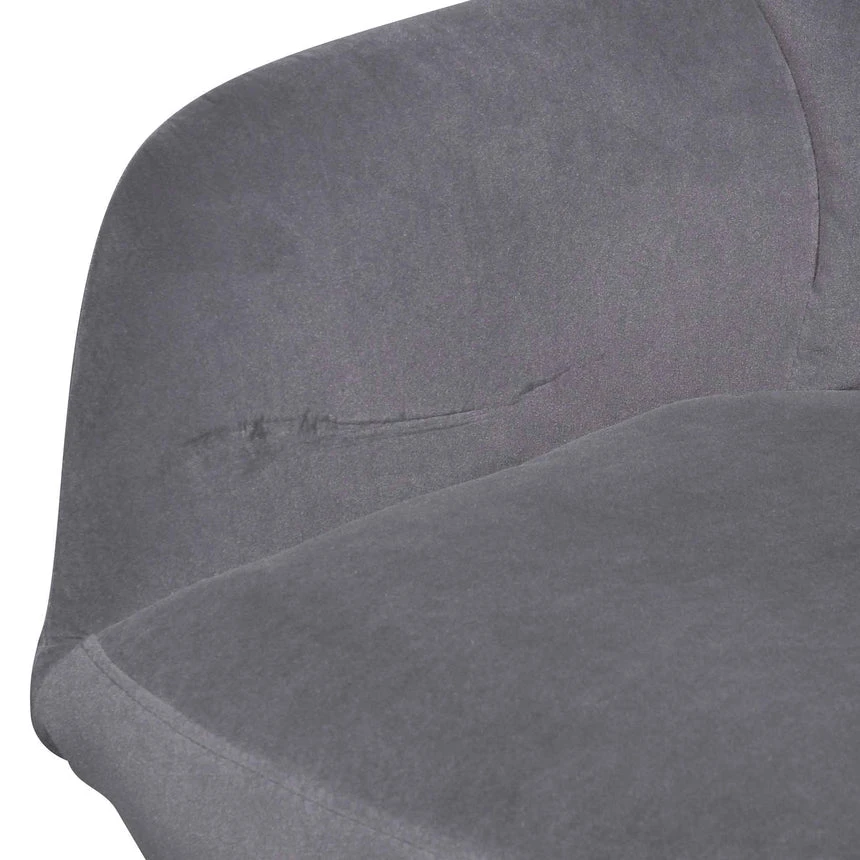 Visitor Chair - Dark Grey Velvet With Black Legs 9 Visitor Chair - Dark Grey Velvet With Black Legs - Image 9