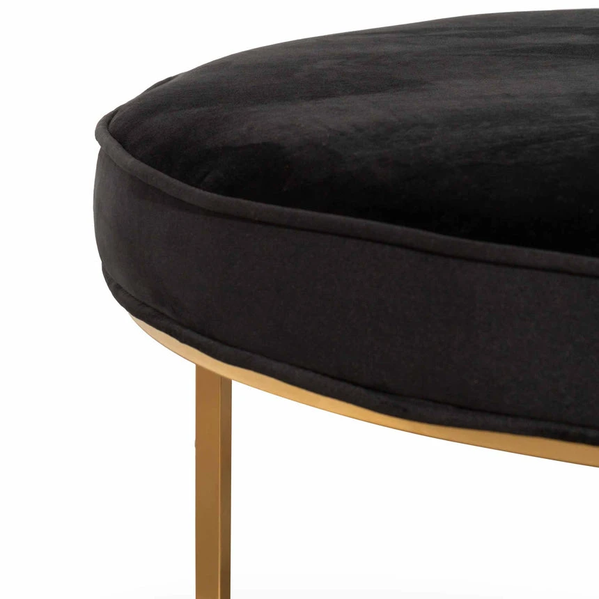 100cmx46cm Ottoman - Black Velvet 13 100cmx46cm Ottoman - Black Velvet - Image 13