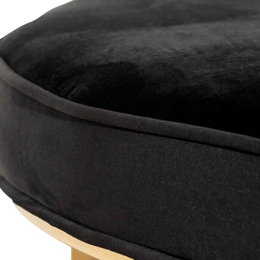 100cmx46cm Ottoman - Black Velvet 10 100cmx46cm Ottoman - Black Velvet - Image 10