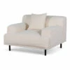 Armchair - Ivory White Boucle With Black Legs