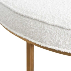 100cm Ivory White Boucle Ottoman - Brushed Gold Base -Calibre Furniture Sales Store LC6770 BS 100cm Ivory White Boucle Ottoman Brushed Gold Base 6 860x ffbff17e 8730 47b9 ac9a c624bb732981