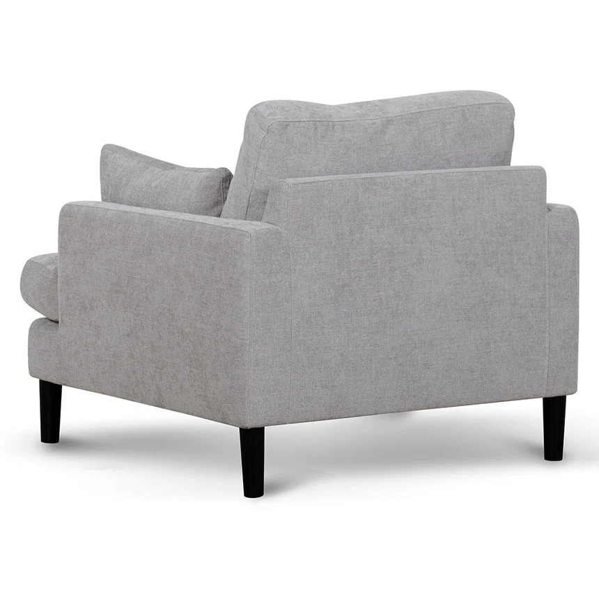 Fabric Armchair - Oyster Beige And Black Leg - Image 5