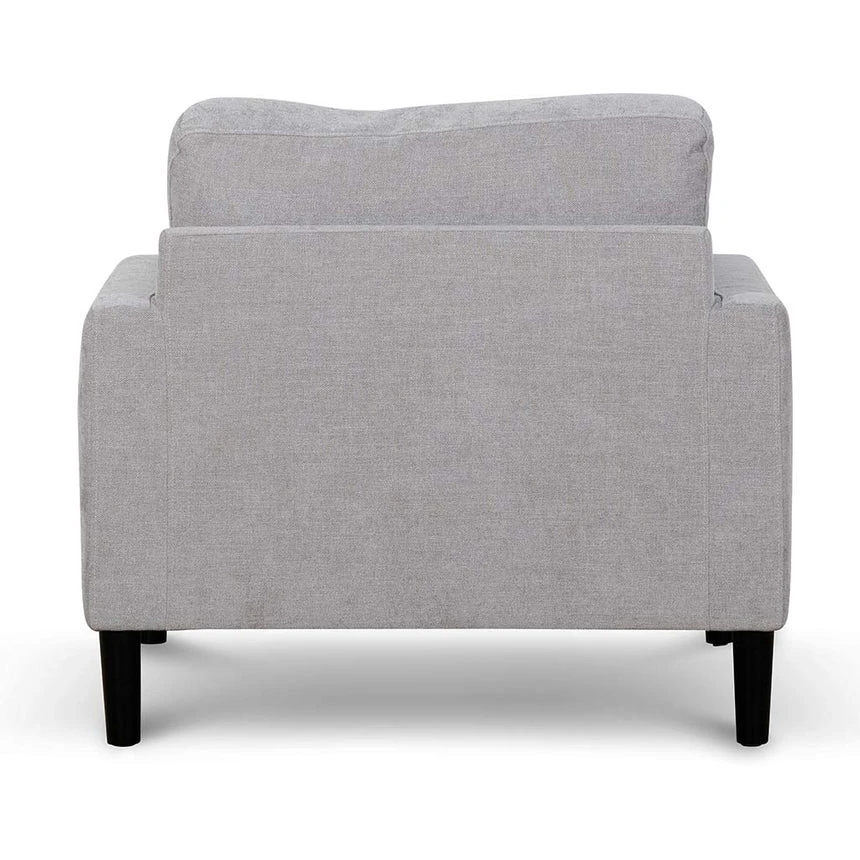 Fabric Armchair - Oyster Beige And Black Leg - Image 6