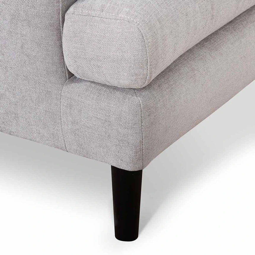 Fabric Armchair - Oyster Beige And Black Leg - Image 7