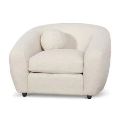 Armchair - Ivory White Boucle
