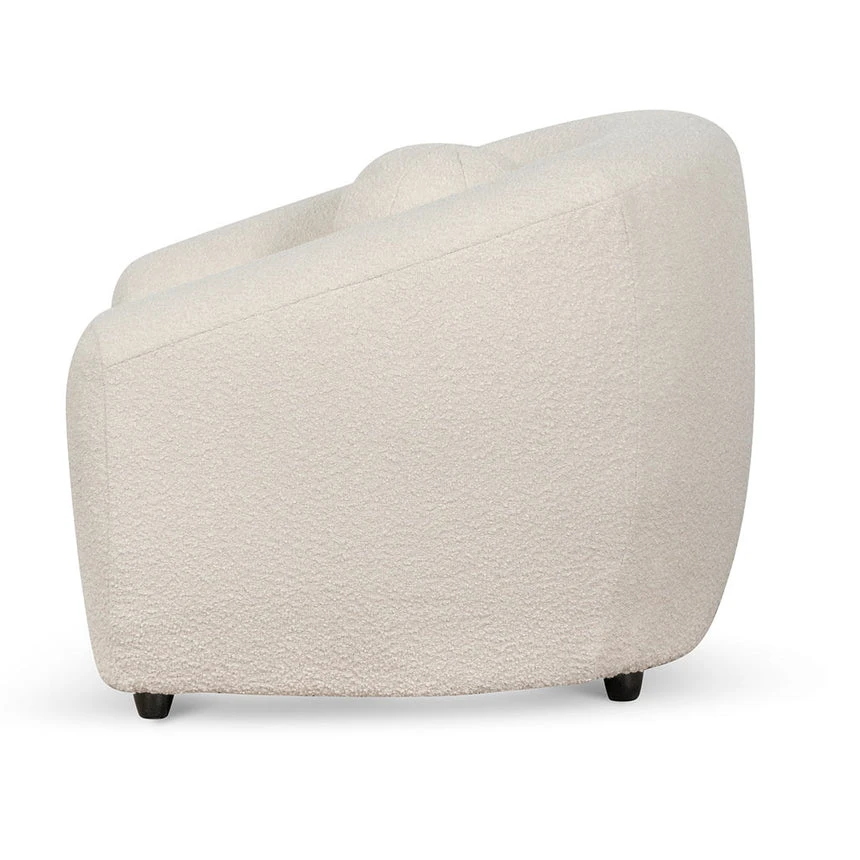 Armchair - Ivory White Boucle - Image 4