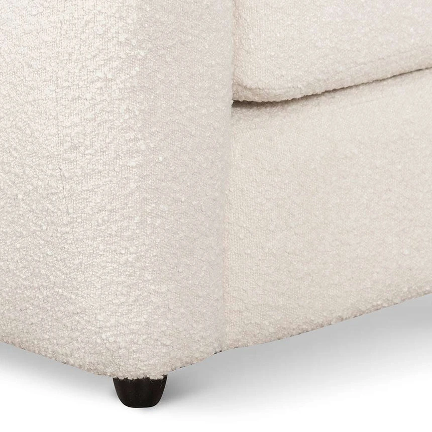 Armchair - Ivory White Boucle - Image 11