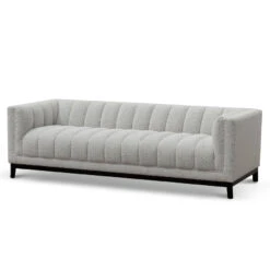 3 Seater Sofa -Light Grey Boucle