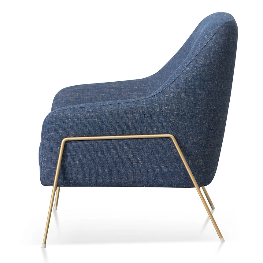 Fabric Armchair - Dark Blue - Image 4
