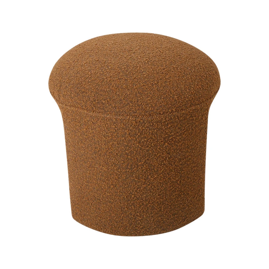 Round Ottoman - Brown Boucle 2 Round Ottoman - Brown Boucle - Image 2