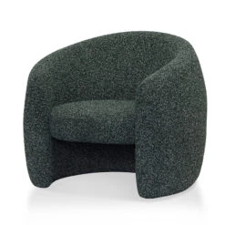 Fabric Armchair - Green Boucle