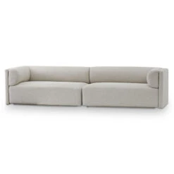 4 Seater Fabric Sofa - Sterling Sand