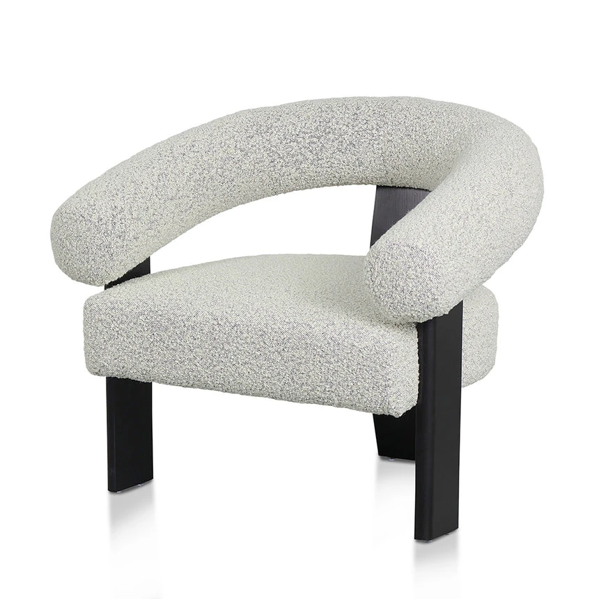 Pepper Boucle Armchair - Black Legs - Image 3