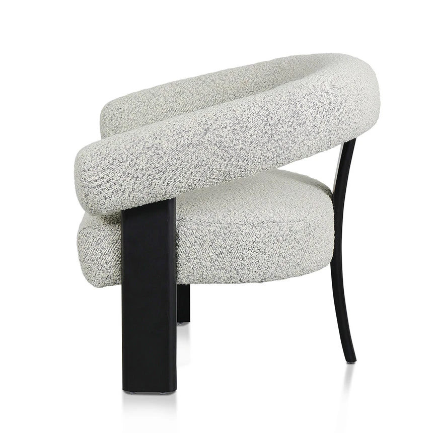 Pepper Boucle Armchair - Black Legs - Image 6