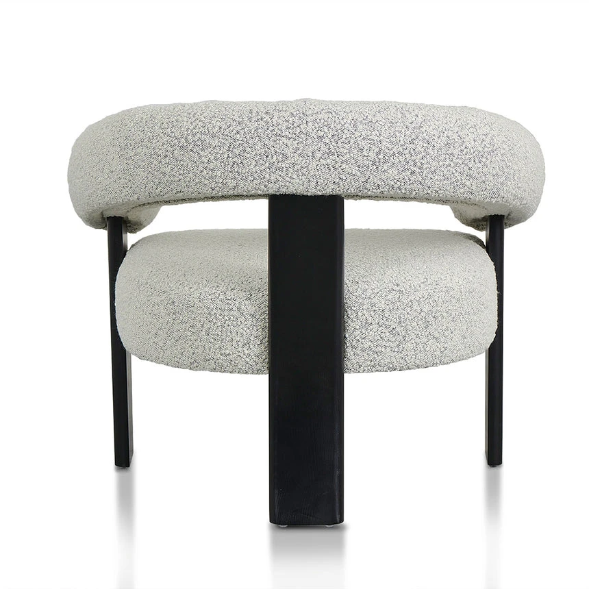 Pepper Boucle Armchair - Black Legs - Image 8