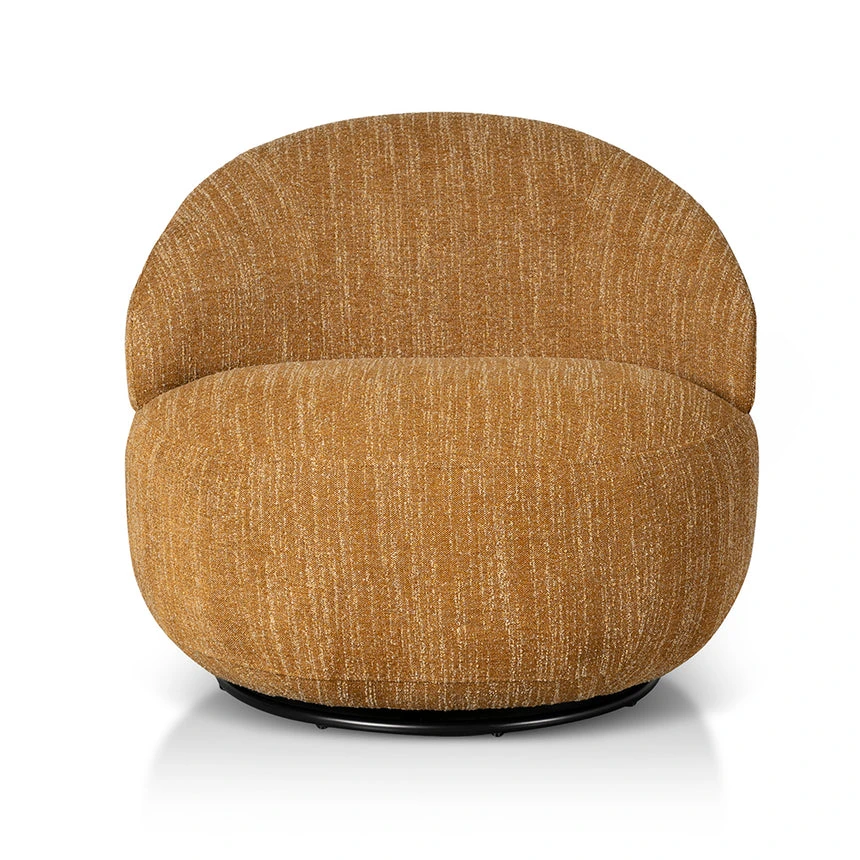 O Swivel Fabric Lounge Chair - Ginger Brown - Image 2
