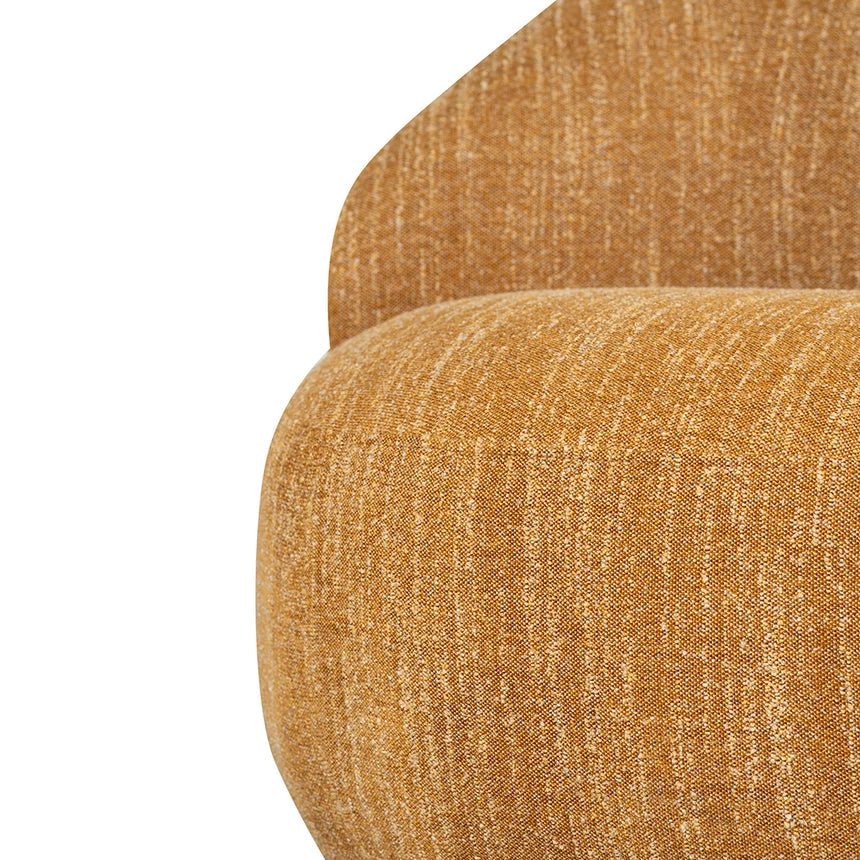 O Swivel Fabric Lounge Chair - Ginger Brown - Image 5