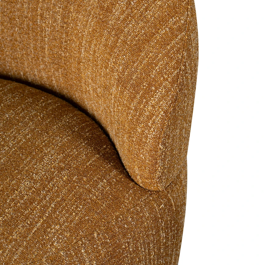 O Swivel Fabric Lounge Chair - Ginger Brown - Image 6