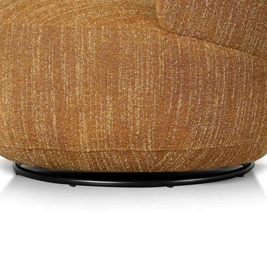 O Swivel Fabric Lounge Chair - Ginger Brown - Image 8