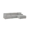 3 Seater Right Chaise Sofa - Clay Grey