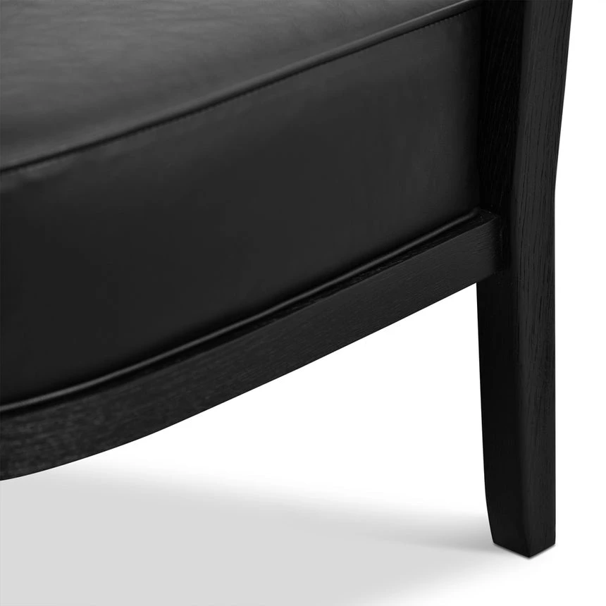 PU Armchair - Full Black - Image 11