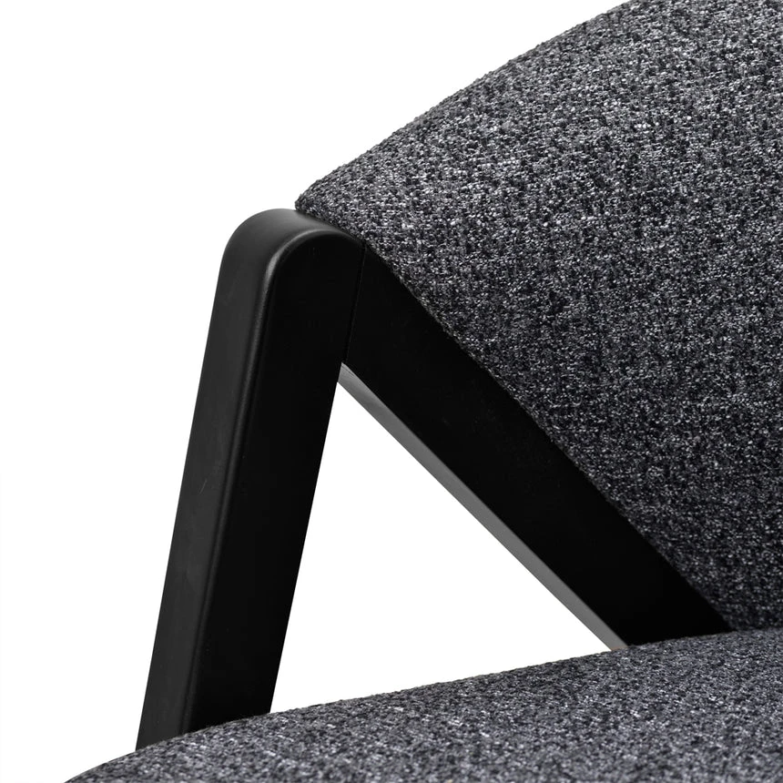 Fabric Armchair - Dark Grey Fleck - Black Oak - Image 12