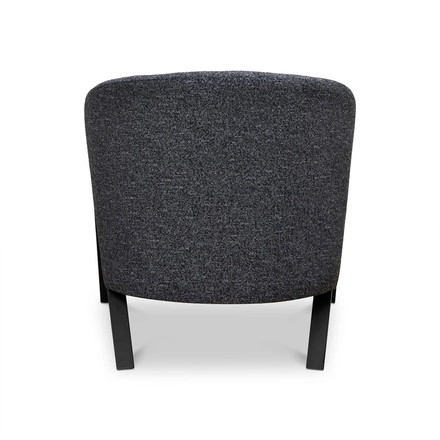 Fabric Armchair - Dark Grey Fleck - Black Oak - Image 7