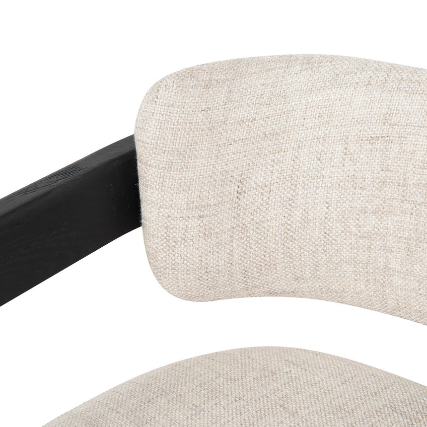 Black Armchair - Linen - Image 11