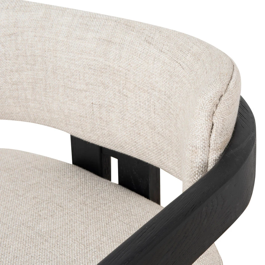 Black Armchair - Linen - Image 12