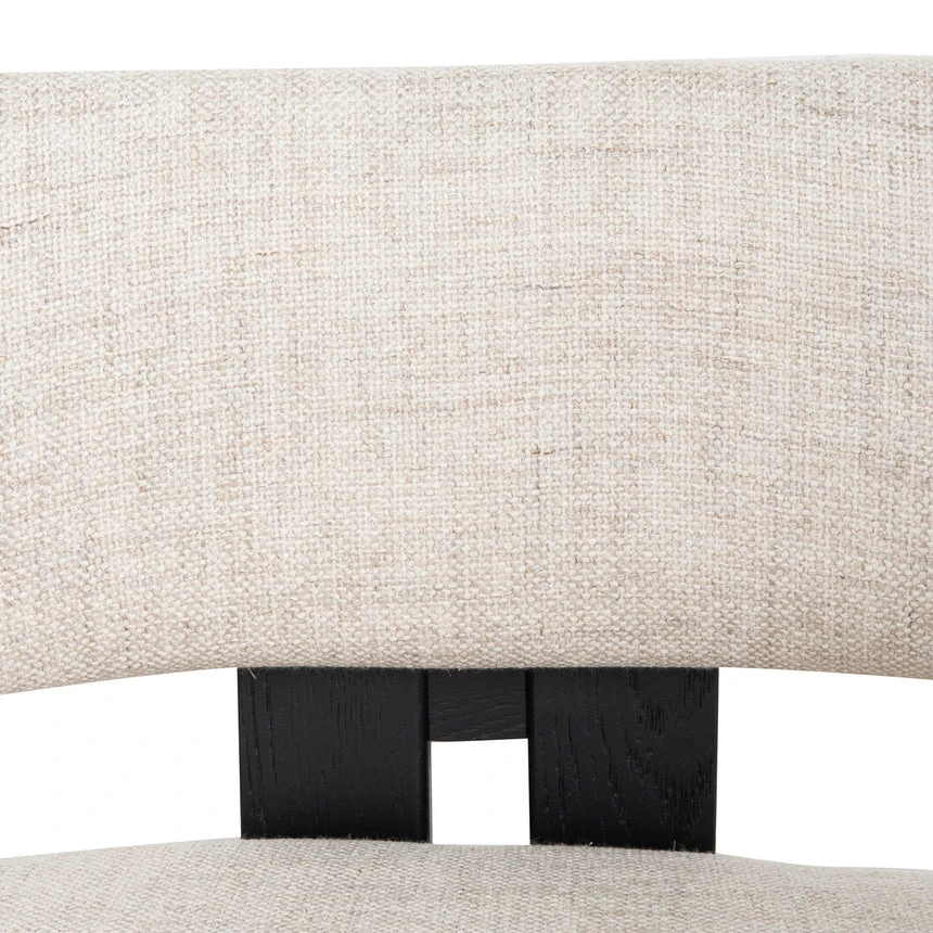 Black Armchair - Linen - Image 13