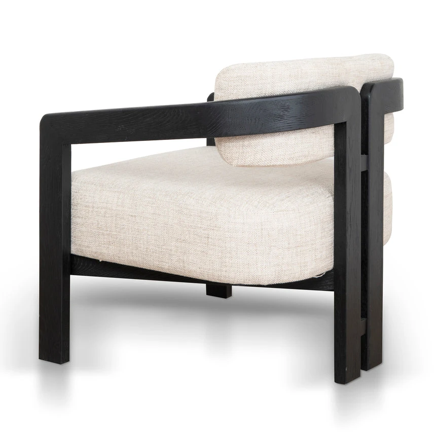 Black Armchair - Linen - Image 4