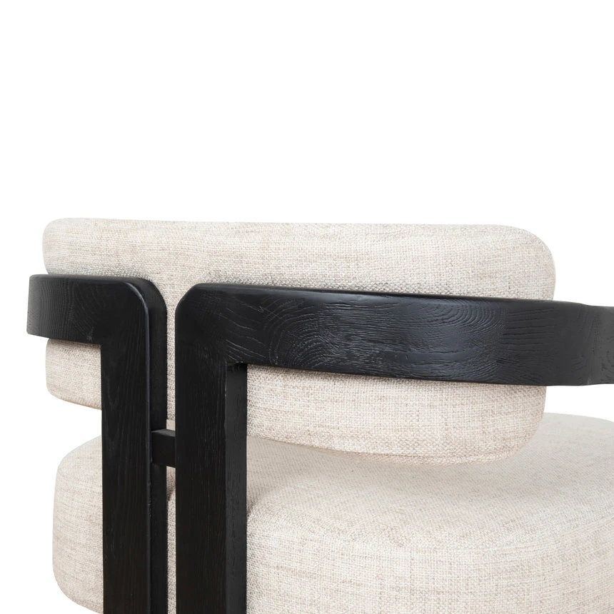 Black Armchair - Linen - Image 6