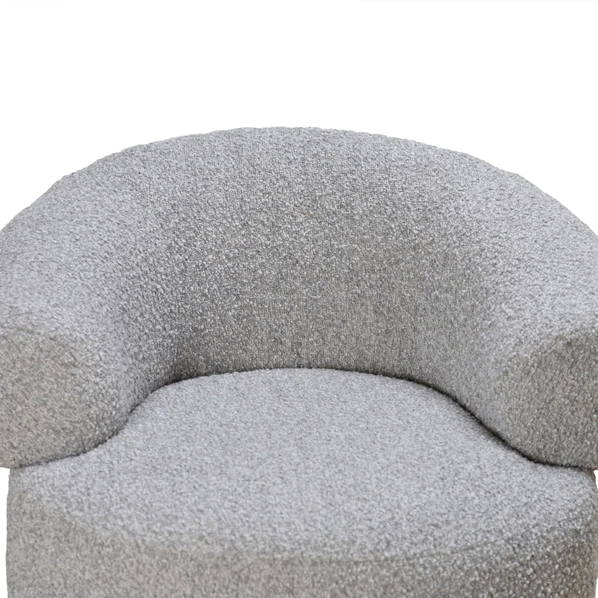 Armchair - Light Grey Boucle - Image 6