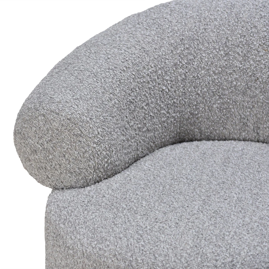 Armchair - Light Grey Boucle - Image 7