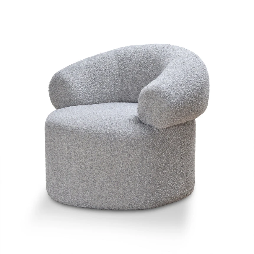 Armchair - Light Grey Boucle - Image 3