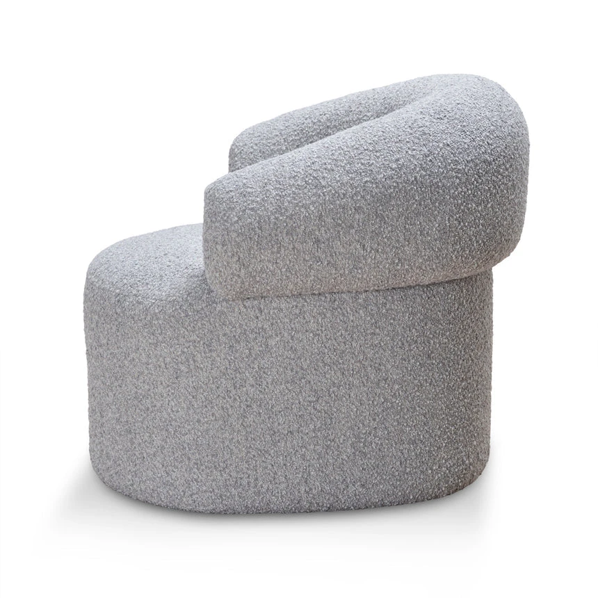 Armchair - Light Grey Boucle - Image 4
