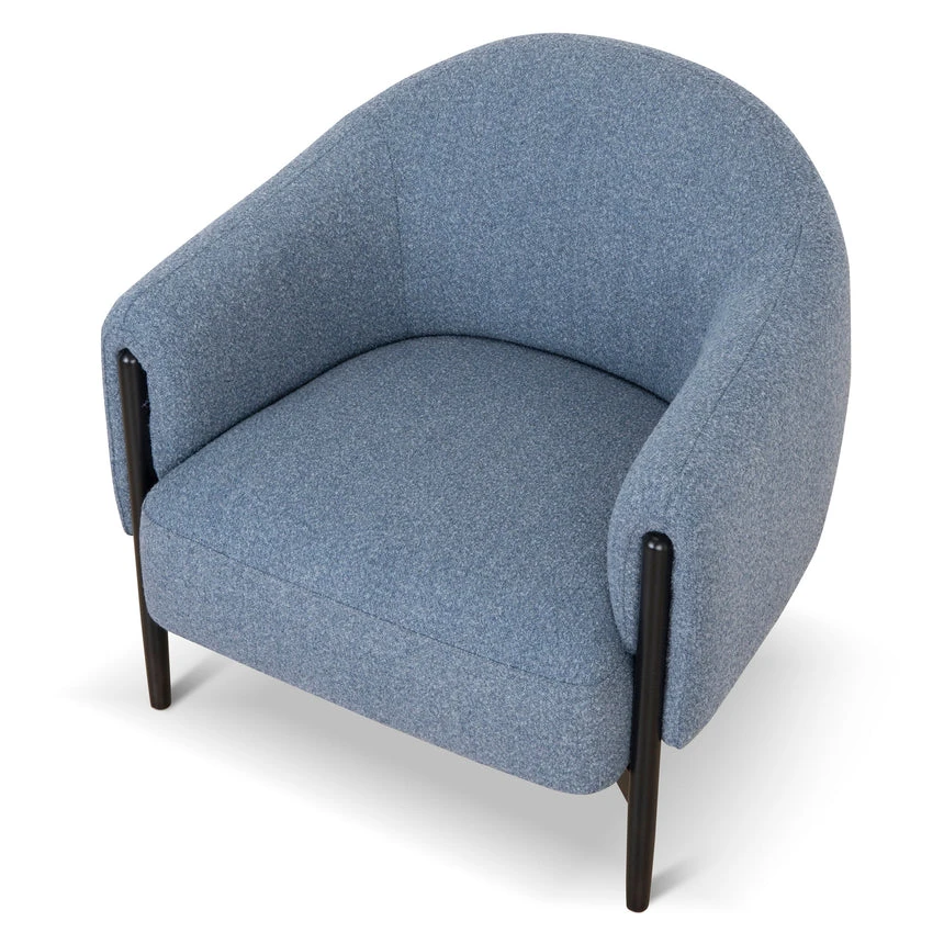 Fabric Armchair - Dark Grey Blue - Image 7