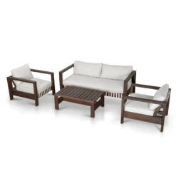 4pcs Outdoor Lounge Set - Royal Sand -Calibre Furniture Sales Store LS10165 EM4pcsOutdoorLoungeSet RoyalSand 2 860x c2ea823c 57f6 44c2 a834 dee54fd55c03