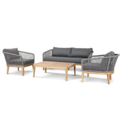 4pcs Outdoor Lounge Set - Grey