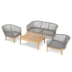 4pcs Outdoor Lounge Set - Grey -Calibre Furniture Sales Store LS10167 EM4pcsOutdoorLoungeSet 4 860x 152f4e28 0f08 4a8e a687 ac03b41a3306